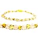 The Art of Cure Certified Baltic Amber Teething Necklace for Baby (Rose Quartz/Lemon) - 12.5 inches