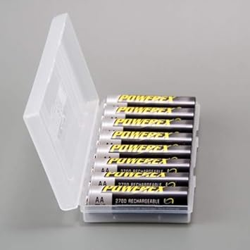 Powerex Estuche Organizador 8 Pilas AA o 11 AAA: Amazon.es: Electrónica