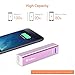 Jackery Mini Portable Charger 3350mAh - External Battery Pack, Power Bank, Portable iPhone Charger for Apple iPhone SE, 6s, 6s Plus, 6, 5, iPad Pro, iPad Mini, Samsung Galaxy S7, S6, and S5 (Pink)