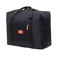 Lx10tqy Storage Bag Waterproof Foldable Travel Luggage Clothes Large Capacity Portable Duffel Pouch - Black