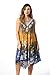Riviera Sun Rayon Crepe Marble Sleeveless Umbrella Dress 21837-BLU-2X