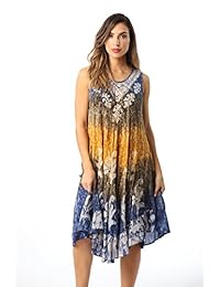 Riviera Sun Batik Marble Tie Dye - Vestido de verano para playa