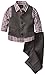 Nautica Baby Boys' Heather Herringbone Vest Set, Dark Grey, 12 Months