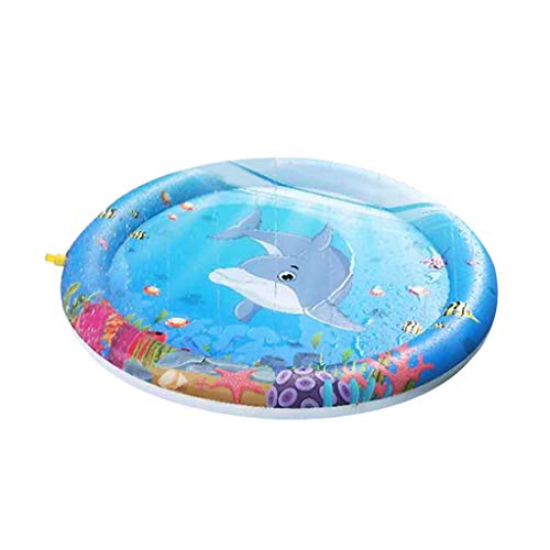 image for Binory Whale Round Inflatable Splash Pad for toddlers,Children's Water