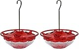 Aspects Mini HummBlossom Hummingbird Feeder, 4 oz, Rose (2 Pack)