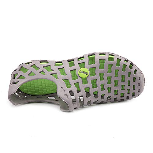 Clearance! Mens Womens Garden Clogs Summer Beach Sandals Breathable Hollow Out Quick-Dry Shower Water Shoes (Gray, US:7)