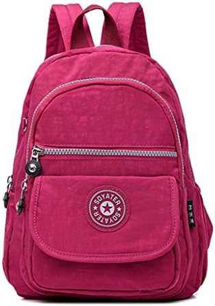 Kecartu Girls Lightweight Waterproof Nylon Backpack Durable Small Travel Daypack Burgundy
