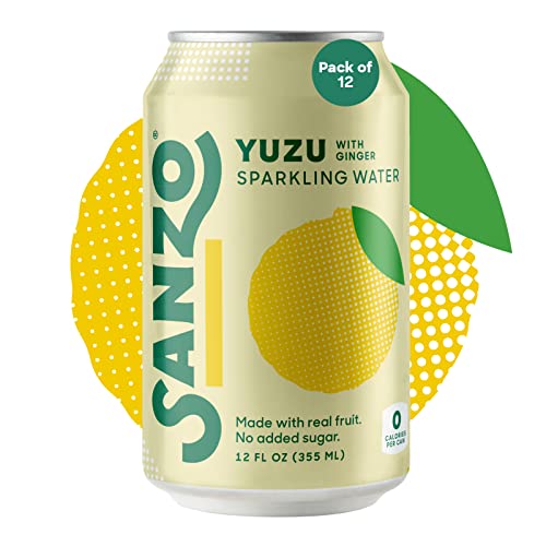 Sanzo Flavored Sparkling Water Yuzu (Lemon) 12Pack Carbonated