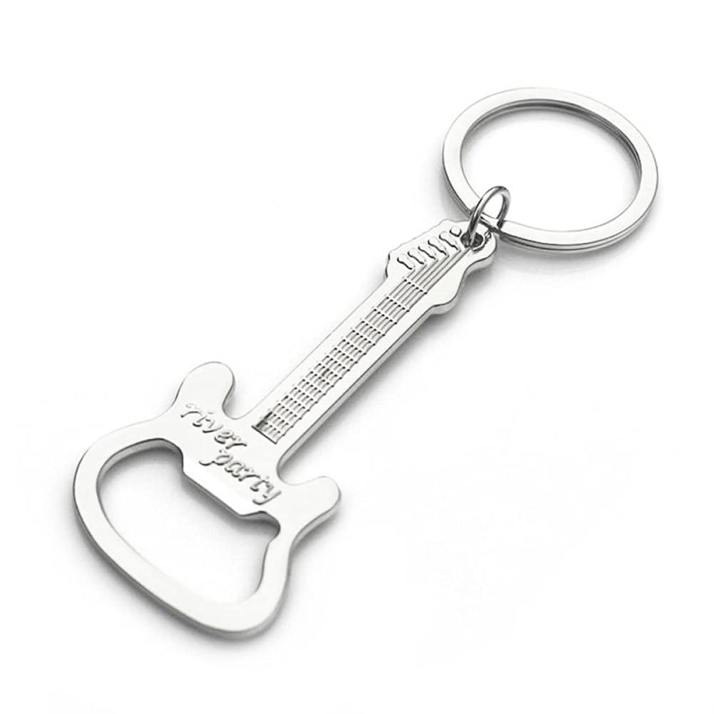 ARFUKA Guitar Bottle Opener Keychain - Multi-Use for Soda Beer Beverage, Durable Key Ring Opener for Women Men, Ideal for Home Bar Outdoor Picnics