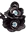 Set of 2 Artificial Gothic Black Roses with Eyes Halloween Decorations
