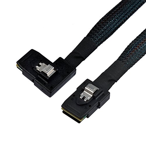 SIENOC Mini SAS 36-Pin SFF-8087 Male to 90°Mini SAS SFF-8087 Male Cable Adapter