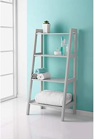 Premium Home Furniture Ladder Shelf For Extra Storage Bathroom Unit Grey Amazon Co Uk Kitchen Home