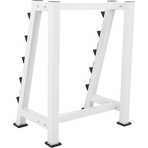 GORILLA-SPORTS-Hantelstaender-fuer-Langhanteln-mit-5-Ablagen--bis-500-kg-belastbar-in-Weiss