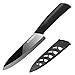 Ceramic Chef Knife, CUSIBOX Ultra Sharp Professional 6-Inch Ceramic Kitchen Chef's Knife with Sheath Cover (Black)