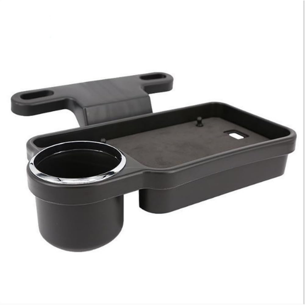 Juliyeh car cup holder cup holder for cars car seat tray，foldable Tray Car Lunch Tray Organiser Tablet Stand Universal，Suitable for food and beverage, black, 25.5cmx20.2cmx7cm