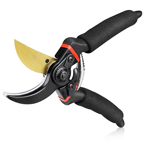 LINGSFIRE Garden Shear 8 inch Professional Premium Titanium Garden