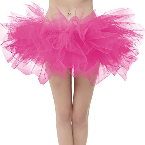 Women's Vintage 5 Layered Tulle Tutu Puffy Ballet Bubble Skirt