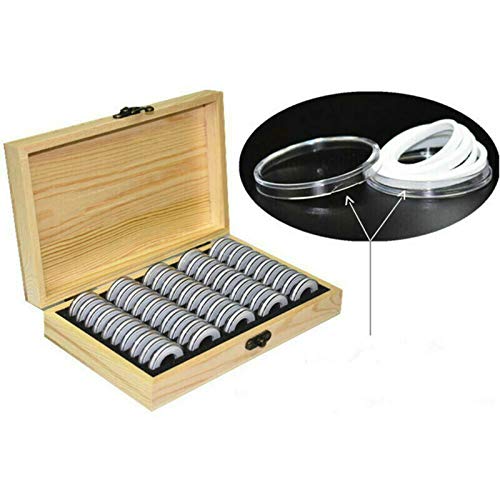ELECTROPRIME Decorative Supplies Coin Storage Box Case Suits for Collectible with 50 Capsules