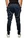 KAIUSI Men's Casual Jogging Harem Pants Running Trousers Medium Navy