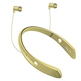 Bluetooth Headphones / Headset Rymemo Super Long Battery Music Stereo Sports/Running Wireless Earphones Vibration Neckband Style for Cellphone,Gold