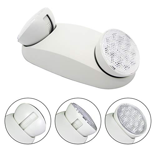 Ainfox 6Pack Emergency Exit Light, Dual Head with Battery - Thumbnail 3