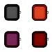 eCostConnection Filter Kit for GoPro HERO3+, HERO4 (Standard Housing), Hero 4 / Hero 5 Session Cameras. Red, Purple, Orange. Gray Colors. Scuba Green Water, Scuba Tropical Water, ND & Warming Filters