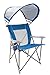 GCI OUTDOOR Sunshade Captain's Chair | Collapsible Folding Canopy Shade Chair with Durable Armrests, Drink Holder & Portable Carry Bag, Perfect for Beach Trips & Picnics — Saybrook Blue