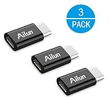 Type C Adapter,Micro USB to USB C Adapter,[3Pack],by Ailun,Data Syncing and Charging,Universal for MacBook,ChromeBook Pixel,Nexus 5X,Nexus 6P,Nokia N1 and Other Type C cable Supported Devices[Black]