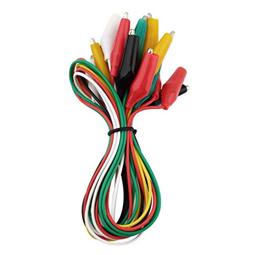 Tralntion 10pcs Alligator Clips Cable Double-Ended Alligator Test Leads Wires Jumper Wires
