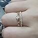 Gieschen Jewelers Clover Tiara 18K Rose/White Gold-Plated CZ Crystal Dainty Ring