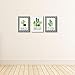 Big Dot of Happiness Prickly Cactus - Kids Bathroom Rules Wall Art - 7.5 x 10 inches - Set of 3 Signs - Wash, Brush, Flush