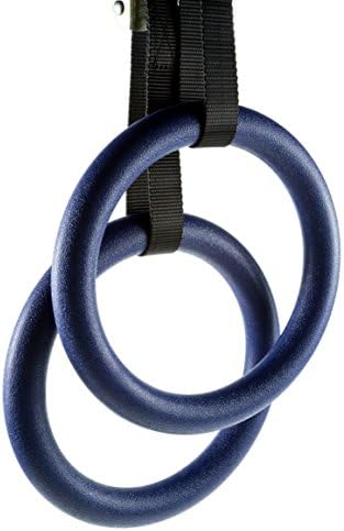 Extra Strong Gymnastic Rings by WOD Certified – Ideal for Crossfit and Body Strength Training – 100% Risk Free (Navy Blue)