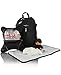 Rio Diaper Backpack with Baby Bottle Cooler and Changing Mat, Shoulder Baby Bag, Food Cooler, Clip to Stroller (Black/Black) - Obersee