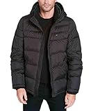 Tommy Hilfiger Men's Classic Hooded Puffer Jacket (Regular and Big & Tall Sizes), Black, M