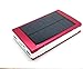 HYT Mart 30000mAh Solar Power Bank Backup Battery Charger for GPS PDA Mobile Phone, Red