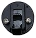 PES Slam Latch Flush Door Pull Latch Black Plastic Flush Ring Push-to-Close Latch Non-Locking, 0.08