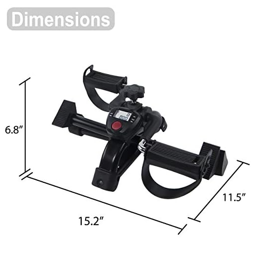 Vaunn Medical Under Desk Bike Pedal Exerciser with Electronic Display for Legs and Arms Workout (Fully Assembled Folding… - Image 3