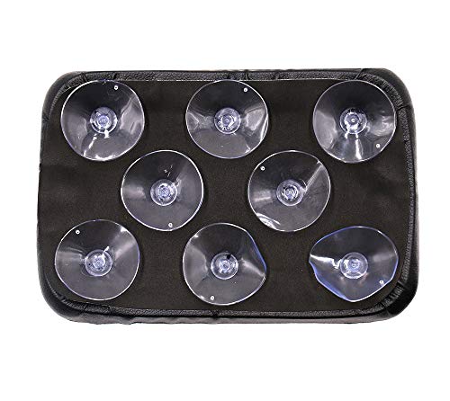 ZeeKee Motorcycle 8 Suction Cup Seat, Motorcycle PU Leather Suction Cup Rear Pillion Passenger Pad Seat for Harley Dyna Sportster Softail Touring - Thumbnail 2