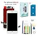 Screen Replacement for iPhone 8 Plus (5.5 inch) -3D Touch LCD Screen Digitizer Replacement Display Assembly with Waterproof Adhesive, Tempered Glass, Tools,Instruction (White)