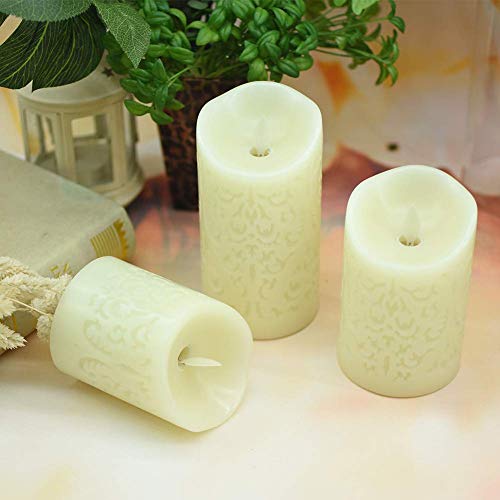 ACROSS Color Changing Flameless Candles - 3-Pack LED Pillar Candles With Remote & Timer