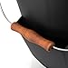 Ash Bucket for Fireplace with Shovel Tool, Large Capacity 6 Gallon Can with Lid and Wood Handle, Black Ash Bin w/ Shovel, Galvanized Ash Bin for Fireplace, Large Capacity Ash Container