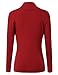Doublju Soft Knit Cowl Neck Blouse Top for Women with Plus Size (Made in USA)