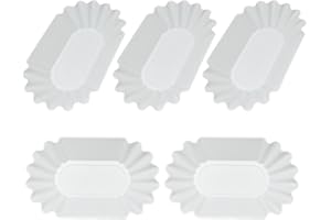 CAFEMASY Coffee Beans Cupping Sample Tray Reusable Plastic Plate for Scooping and Weighing, Display Sample Coffee Beans (5pcs-White)