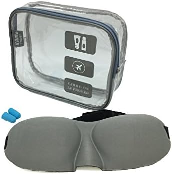 KitMo TSA Approved Airline 3-1-1 Compliant Carry-on Toiletry Bag for Liquids/Bottles+ (Free) 3D Eye Mask & Ear Plugs Set