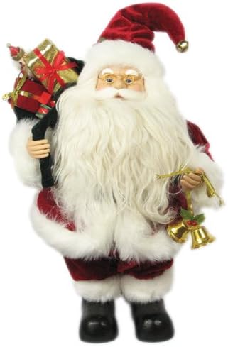 18" Chubby Traditional Santa Claus W/Christmas Bells - S01800