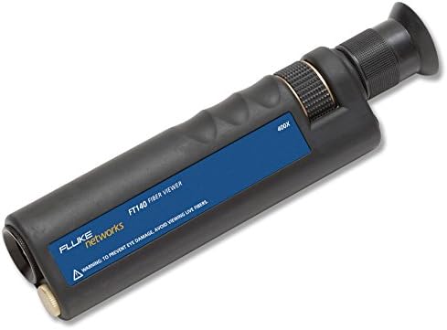 Fluke Networks FT140 Handheld FiberViewer Microscope, 400X Magnification with 2.5mm Universal Adapter, Fiber Tester