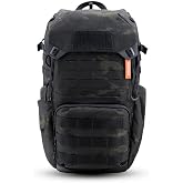 PGYTECH 25L Tactical Camera Backpack, OneMo TAC Camera Daypack Backpack | Dark Night Camo Waterproof DSLR/SLR/Mirrorless Photography Camera Bag with 15.6" Laptop Sleeve, Tripod Holder &amp; Rain Cover