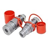 Flat Face Hydraulic Quick Connect Coupler, 5/8 ORFS Bulkhead Skid Steer Mount