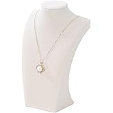 Necklace Bust Display Stand, Beige VelvetNecklace Display Holder, Jewelry Necklace Organizer Rack for Home Use or Shop Show (9" Height)