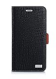 Moto G5 Plus Case, WWW [Crocodile Pattern] RFID-Resisting Premium PU Leather Wallet Case Flip Phone Case Cover with Card Slots for Moto G5 Plus Black